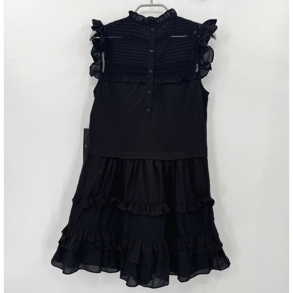 Pomander Place by Tuckernuck Women's Black Cecilia Ruffle Mini Dress sz XS NWT - Picture 8 of 9